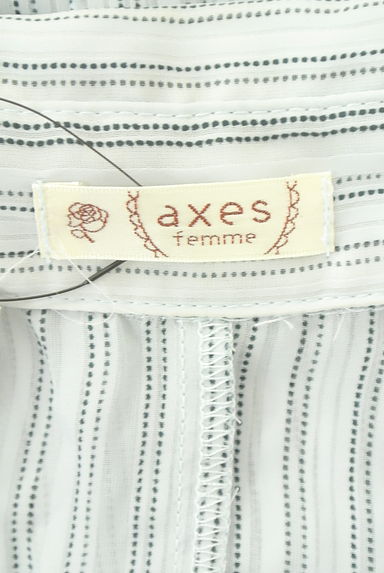 axes femme（アクシーズファム）の古着「ストライプ柄シアーブラウス（ブラウス）」大画像６へ