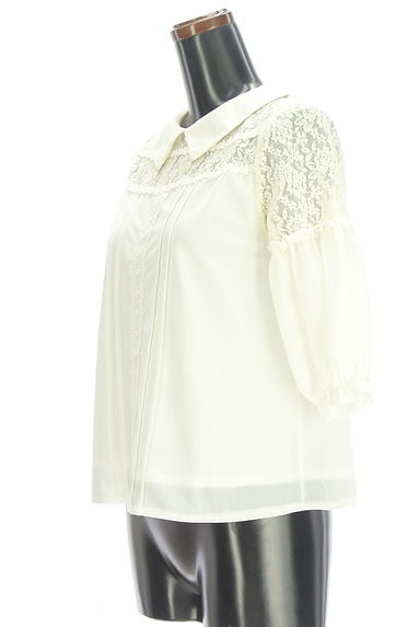 axes femme（アクシーズファム）の古着「レース×シフォン6分袖ブラウス（カットソー・プルオーバー）」大画像３へ