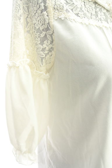 axes femme（アクシーズファム）の古着「レース×シフォン6分袖ブラウス（カットソー・プルオーバー）」大画像５へ