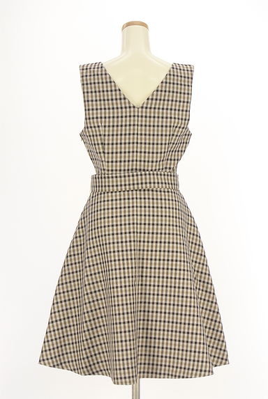 クリックで大画像表示 PROPORTION BODY DRESSING(プロポーションボディドレッシング)の古着「2WAYベルト付き膝丈チェックワンピース(キャミワンピース)」大画像2へ