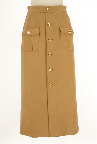 クリックで大画像表示 PROPORTION BODY DRESSING(プロポーションボディドレッシング)の古着「スウェード調ロングスカート(ロングスカート・マキシスカート)」大画像1へ