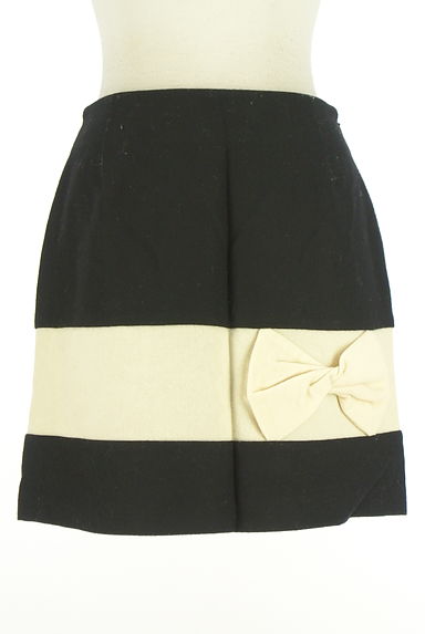 クリックで大画像表示 WILLSELECTION(ウィルセレクション)の古着「リボン付きバイカラーミニスカート(ミニスカート)」大画像1へ