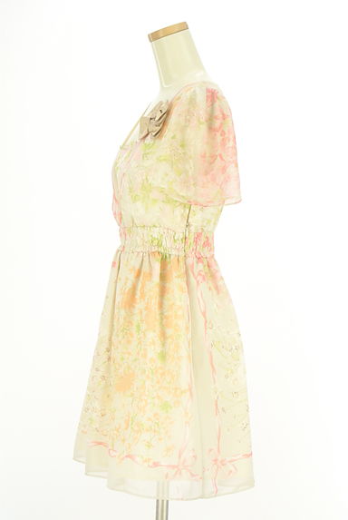 WILLSELECTION（ウィルセレクション）の古着「リボンブローチ付きフレアミニワンピース（ワンピース・チュニック）」大画像３へ