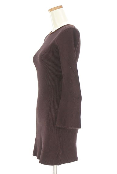 Snidel（スナイデル）の古着「ベロアパイピングニットミニワンピース（ワンピース・チュニック）」大画像３へ