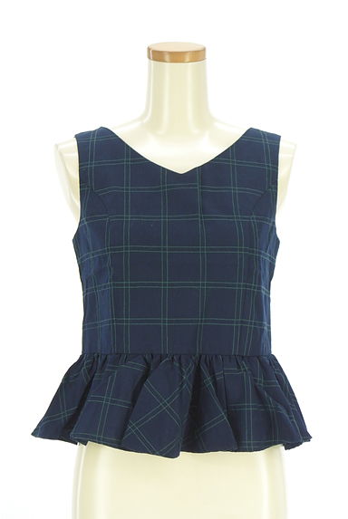 クリックで大画像表示 dazzlin(ダズリン)の古着「ペプラムチェックタンク(カットソー・プルオーバー)」大画像1へ