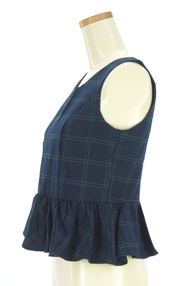 クリックで大画像表示 dazzlin(ダズリン)の古着「ペプラムチェックタンク(カットソー・プルオーバー)」大画像3へ