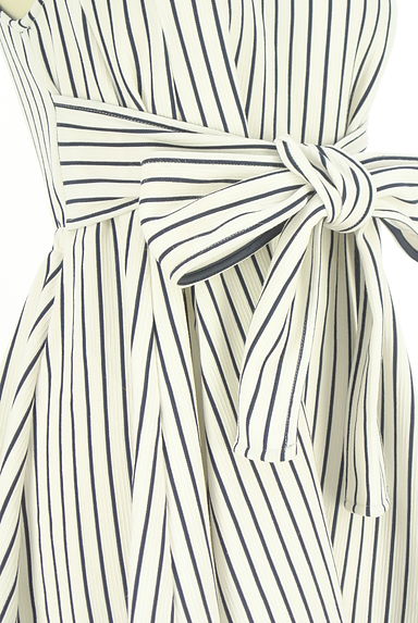 MERCURYDUO（マーキュリーデュオ）の古着「マリンストライプ膝上フレアワンピース（キャミワンピース）」大画像４へ