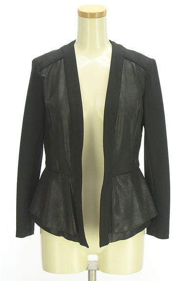 Diagram（ダイアグラム）の古着「フェイクレザー切替ノーカラージャケット（ジャケット）」大画像１へ