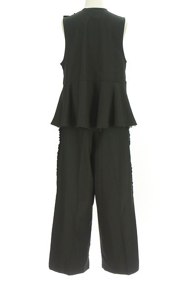 Eimee Law（エイミーロウ）の古着「ストライプ柄フリル付ベスト×パンツ　セットアップ（セットアップ（ジャケット＋パンツ））」大画像２へ