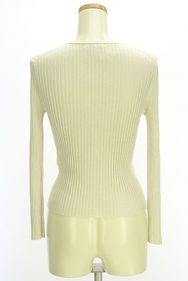 Stola.（ストラ）の古着「ラメ混Vネックリブニットカーディガン（カーディガン・ボレロ）」大画像２へ