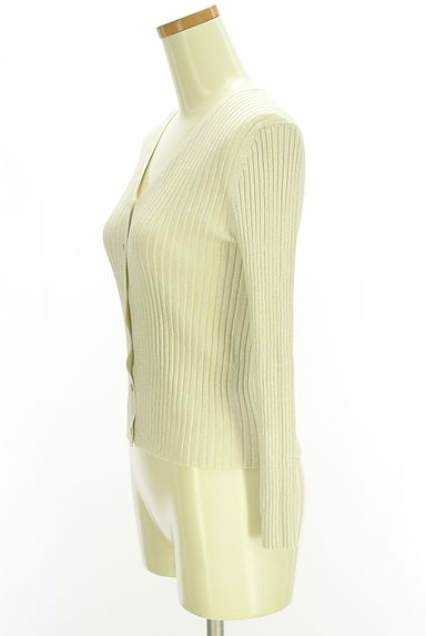 Stola.（ストラ）の古着「ラメ混Vネックリブニットカーディガン（カーディガン・ボレロ）」大画像３へ