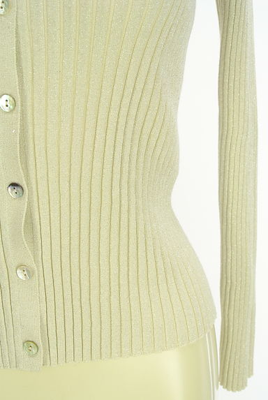 Stola.（ストラ）の古着「ラメ混Vネックリブニットカーディガン（カーディガン・ボレロ）」大画像５へ