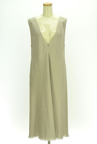 Stola.（ストラ）の古着「リネンライクジャンパースカート（キャミワンピース）」大画像１へ