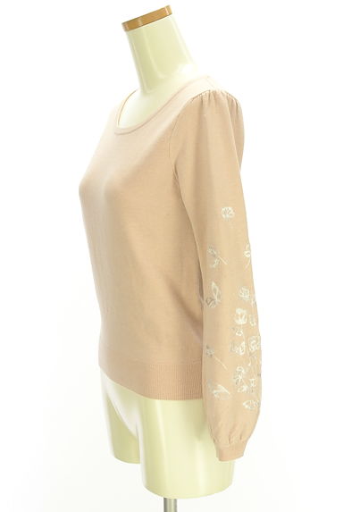 LAISSE PASSE（レッセパッセ）の古着「花刺繍袖ニットトップス（ニット）」大画像３へ