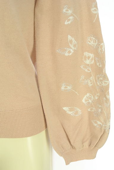 LAISSE PASSE（レッセパッセ）の古着「花刺繍袖ニットトップス（ニット）」大画像５へ