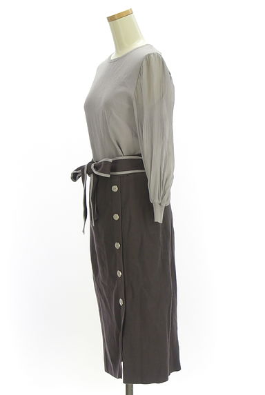 Apuweiser riche（アプワイザーリッシェ）の古着「ニット+ミモレ丈スカートセット（セットアップ（ジャケット＋スカート））」大画像３へ