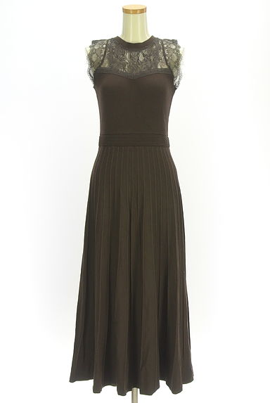 Her lip to（ハーリップトゥ）の古着「レース切替リブニットワンピース（ワンピース・チュニック）」大画像１へ