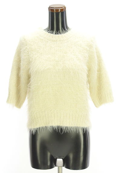 OPAQUE.CLIP（オペークドットクリップ）の古着「半袖シャギーニットトップス（セーター）」大画像１へ