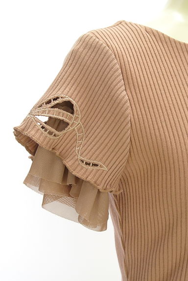 Couture Brooch（クチュールブローチ）の古着「リボン刺繍袖テレコリブカットソー（ニット）」大画像４へ