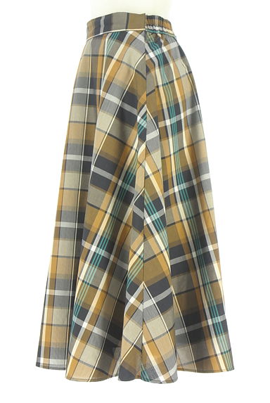 Te chichi（テチチ）の古着「ミモレ丈チェック柄フレアスカート（スカート）」大画像３へ