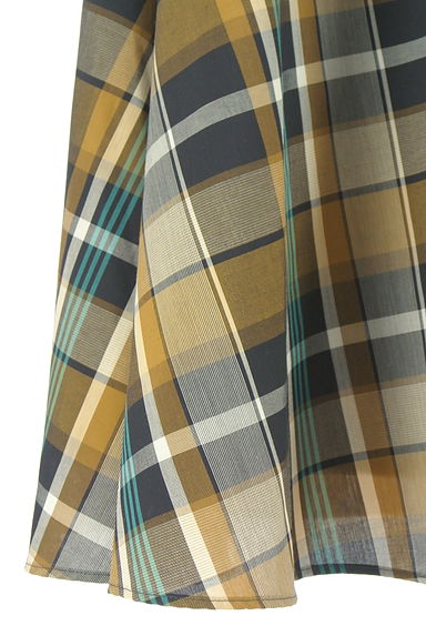 Te chichi（テチチ）の古着「ミモレ丈チェック柄フレアスカート（スカート）」大画像５へ