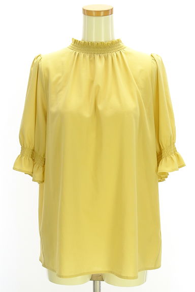 Couture Brooch（クチュールブローチ）の古着「半袖ハイネックシフォンカットソー（カットソー・プルオーバー）」大画像１へ