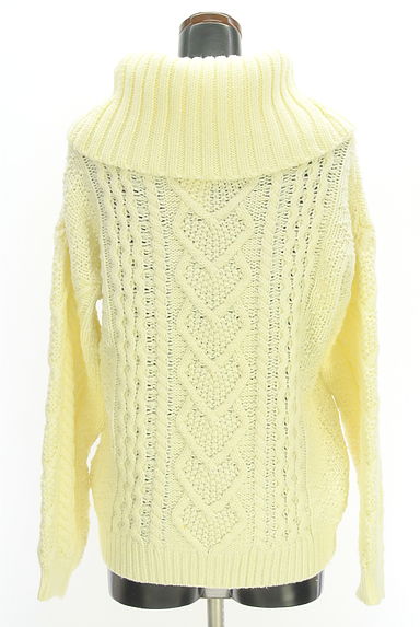 Couture Brooch（クチュールブローチ）の古着「ラメ入りオフタートルケーブル編みニットトップス（セーター）」大画像２へ