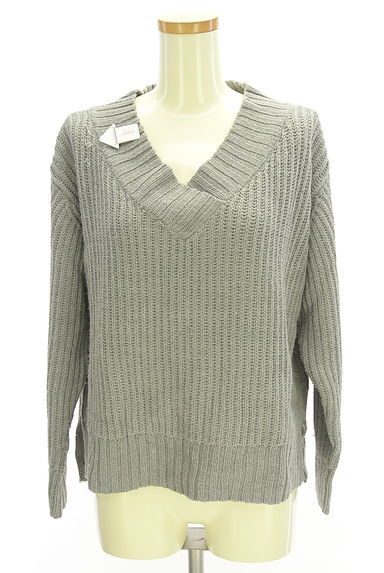 earth music&ecology（アースミュージック＆エコロジー）の古着「Vネックワイドニット（セーター）」大画像４へ
