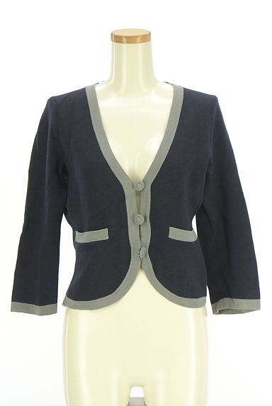 OLD ENGLAND（オールドイングランド）の古着「7分袖配色ニットカーディガン（カーディガン・ボレロ）」大画像１へ