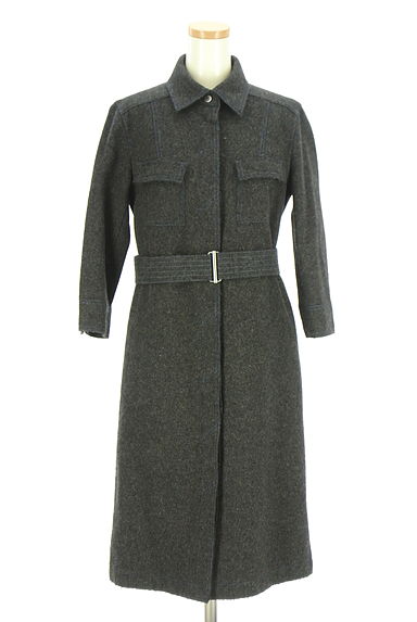 OLD ENGLAND（オールドイングランド）の古着「ベルト付き膝下ウールシャツワンピース（ワンピース・チュニック）」大画像１へ