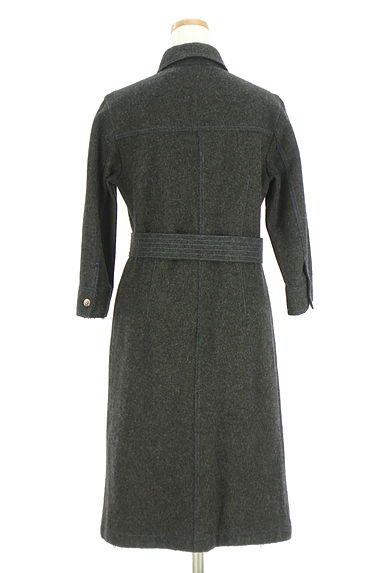 OLD ENGLAND（オールドイングランド）の古着「ベルト付き膝下ウールシャツワンピース（ワンピース・チュニック）」大画像２へ