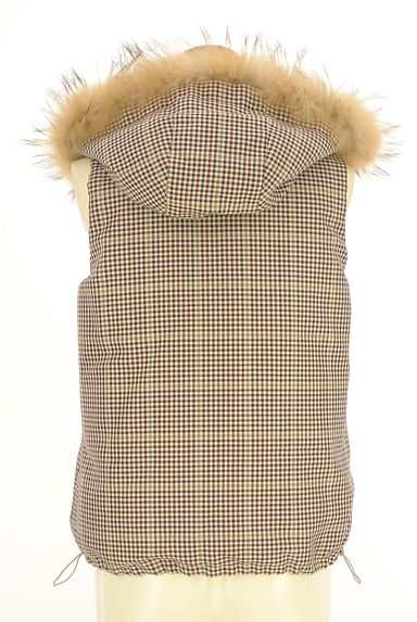 BLUE LABEL CRESTBRIDGE（ブルーレーベル・クレストブリッジ）の古着「無地×チェックリバーシブルダウンベスト（ブルゾン・スタジャン）」大画像５へ