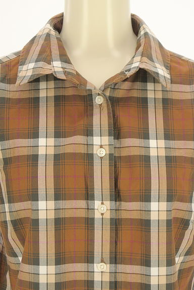 MACKINTOSH PHILOSOPHY（マッキントッシュ フィロソフィー）の古着「ラウンドヘムチェックシャツ（ブラウス）」大画像４へ