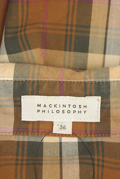 MACKINTOSH PHILOSOPHY（マッキントッシュ フィロソフィー）の古着「ラウンドヘムチェックシャツ（ブラウス）」大画像６へ