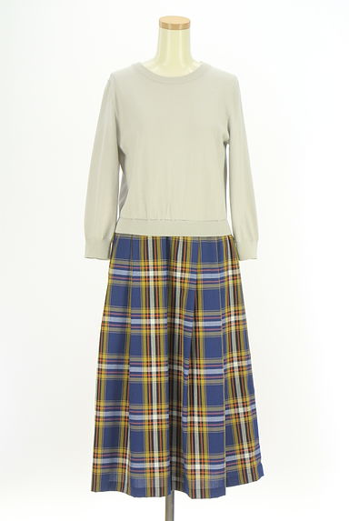 MACKINTOSH PHILOSOPHY（マッキントッシュ フィロソフィー）の古着「ニットドッキングロングワンピース（ワンピース・チュニック）」大画像１へ