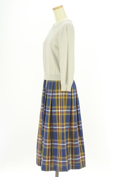 MACKINTOSH PHILOSOPHY（マッキントッシュ フィロソフィー）の古着「ニットドッキングロングワンピース（ワンピース・チュニック）」大画像３へ