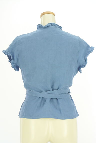 agnes b（アニエスベー）の古着「カシュクールフリルリネンブラウス（カットソー・プルオーバー）」大画像２へ