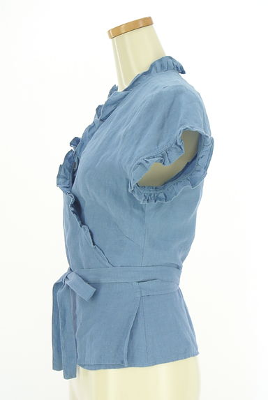 agnes b（アニエスベー）の古着「カシュクールフリルリネンブラウス（カットソー・プルオーバー）」大画像３へ