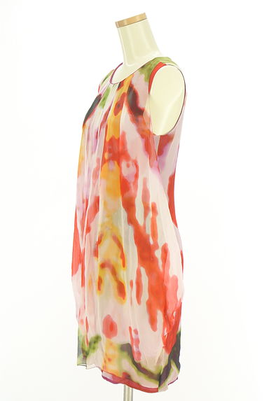 VIVIENNE TAM（ヴィヴィアンタム）の古着「ドレープシルクミニワンピース（ワンピース・チュニック）」大画像３へ