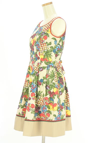 M'S GRACY（エムズグレイシー）の古着「フルーツ柄膝上フレアワンピース（ワンピース・チュニック）」大画像３へ