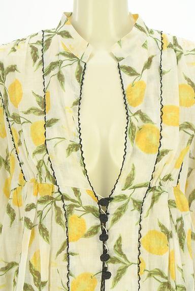 KEITA MARUYAMA（ケイタマルヤマ）の古着「レモン柄シアーロングカーディガン（ブラウス）」大画像４へ