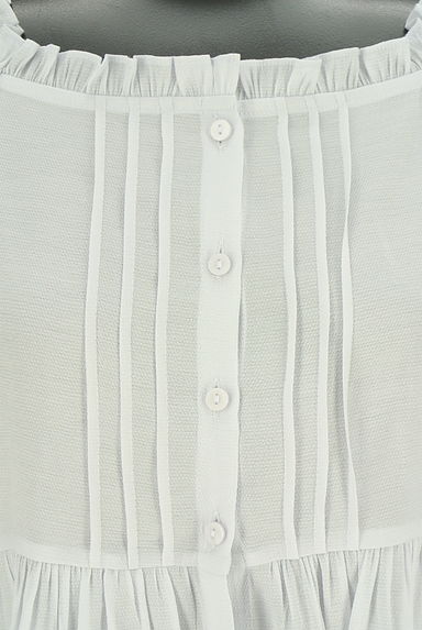 LILLIAN CARAT（リリアンカラット）の古着「リボン付きボリューム袖シアーブラウス（カットソー・プルオーバー）」大画像４へ