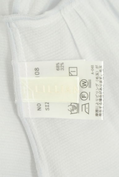 LILLIAN CARAT（リリアンカラット）の古着「リボン付きボリューム袖シアーブラウス（カットソー・プルオーバー）」大画像６へ