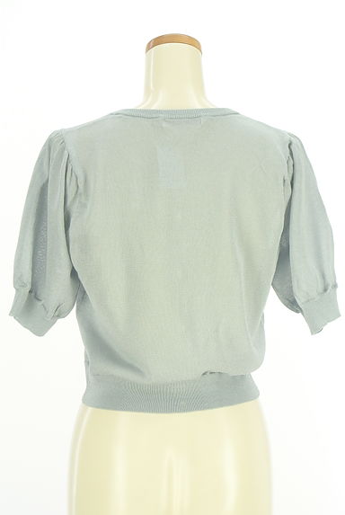 MISCH MASCH（ミッシュマッシュ）の古着「パフスリーブ光沢ニットカーディガン（カーディガン・ボレロ）」大画像２へ