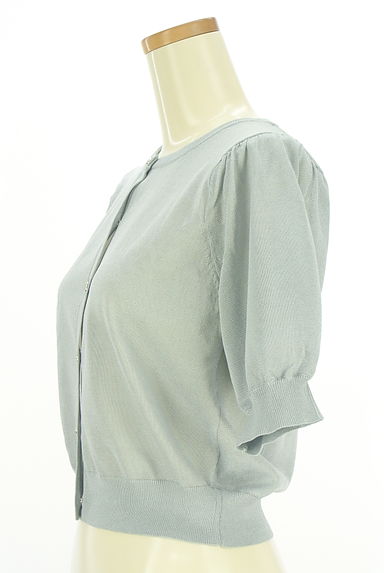 MISCH MASCH（ミッシュマッシュ）の古着「パフスリーブ光沢ニットカーディガン（カーディガン・ボレロ）」大画像３へ