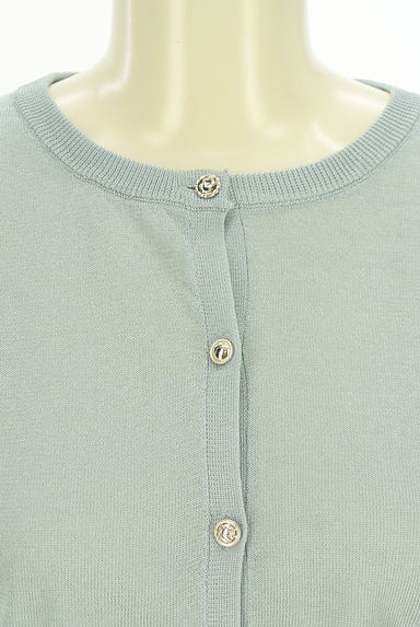 MISCH MASCH（ミッシュマッシュ）の古着「パフスリーブ光沢ニットカーディガン（カーディガン・ボレロ）」大画像４へ