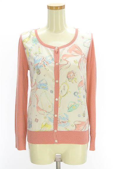 Chesty（チェスティ）の古着「フロントプリントニットカーディガン（カーディガン・ボレロ）」大画像１へ