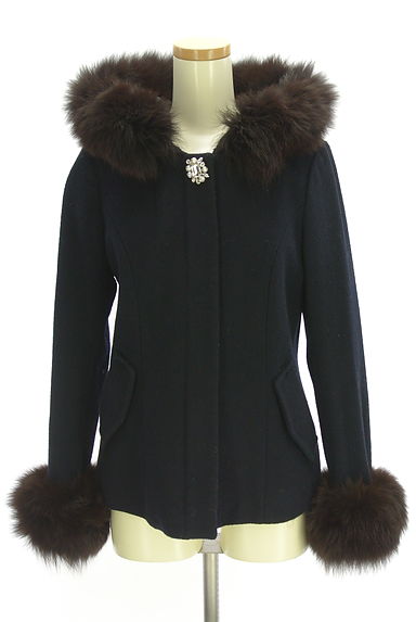 BE RADIANCE（ビーラディエンス）の古着「ボリュームファーウールショートコート（コート）」大画像１へ