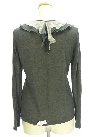 RITSUKO SHIRAHAMA（リツコ シラハマ）の古着「シフォンフリルシアーニットカーディガン（カーディガン・ボレロ）」大画像４へ