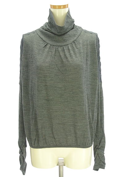 RITSUKO SHIRAHAMA（リツコ シラハマ）の古着「ギャザーハイネックニットトップス（カットソー・プルオーバー）」大画像１へ